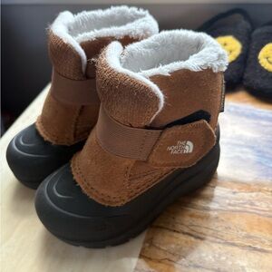 The North Face Brown and Black Insulated Boots